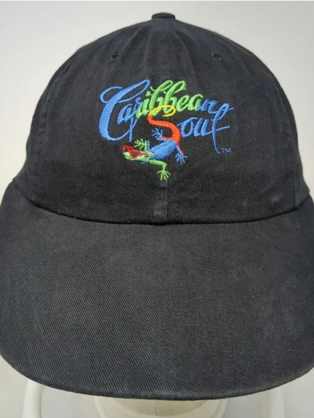 RARE Caribbean Soul Black Baseball Cap with Lizard Jimmy Buffett